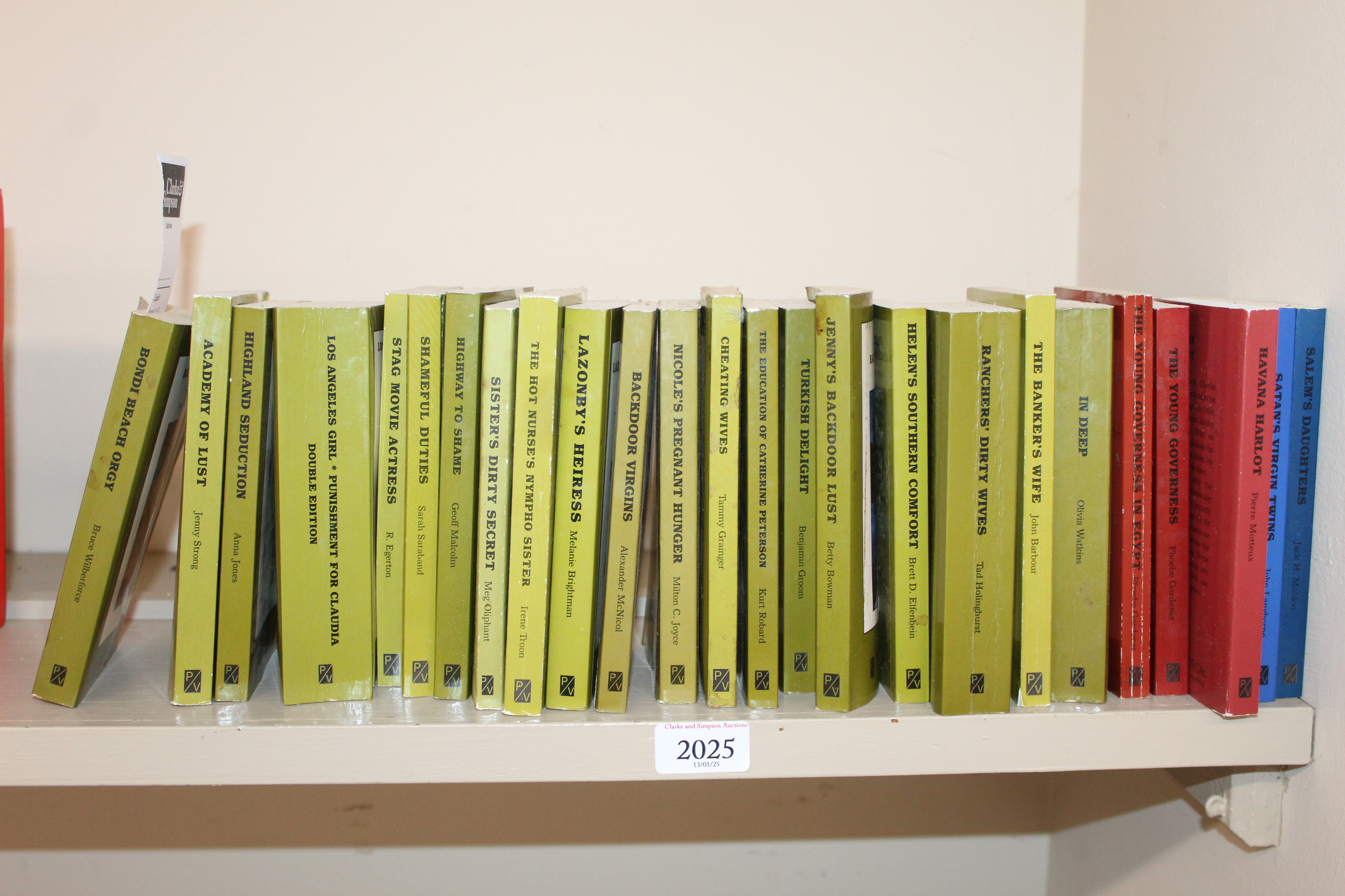 Erotica, a run of Past Venus Press, 25 volumes