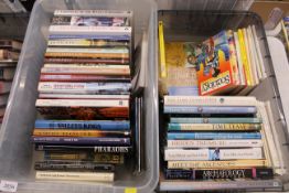 Two boxes of books, mostly modern hardbacks, History and Archaeology