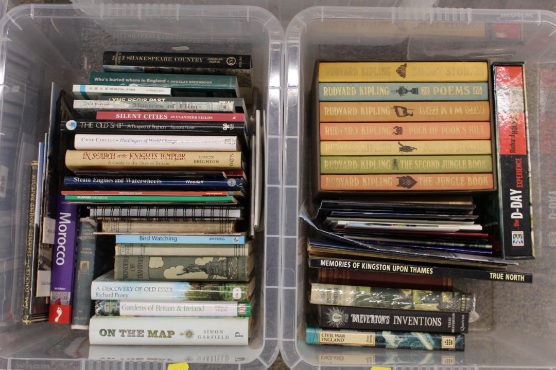 Four boxes of miscellaneous books to include Trave - Image 3 of 3