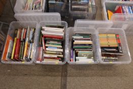 Four boxes of miscellaneous books to include Trave