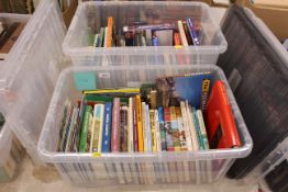 Two boxes of various railway related books and per