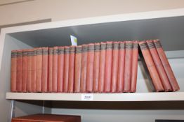 A run of Thackeray, 25 volumes