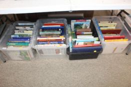 Four boxes containing mostly modern travel and his