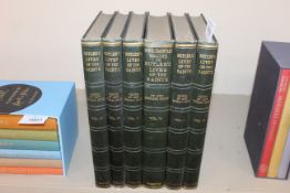 Butler's Lives of the Saints, five volumes; and Bu