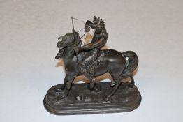 After Remington, figure of an American Indian moun