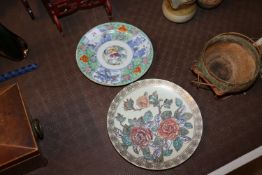 A Japanese decorated plate and one other bearing c