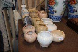 A collection of marble and other vases (17)