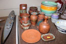 A collection of decorative Victorian terracotta wa