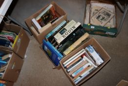 Three boxes of miscellaneous books