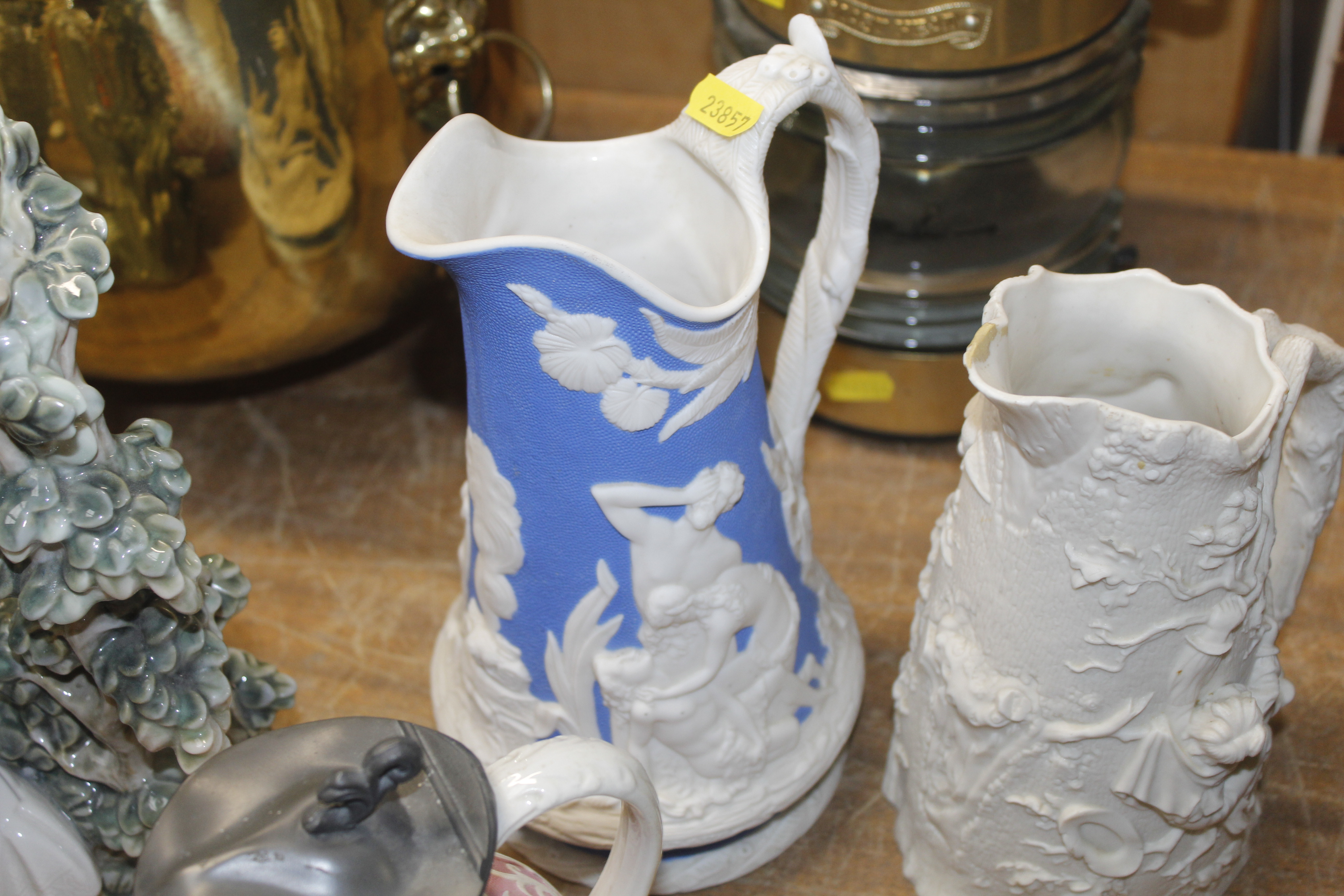 A quantity of Clarion Ware jugs, two having pewter - Image 13 of 14