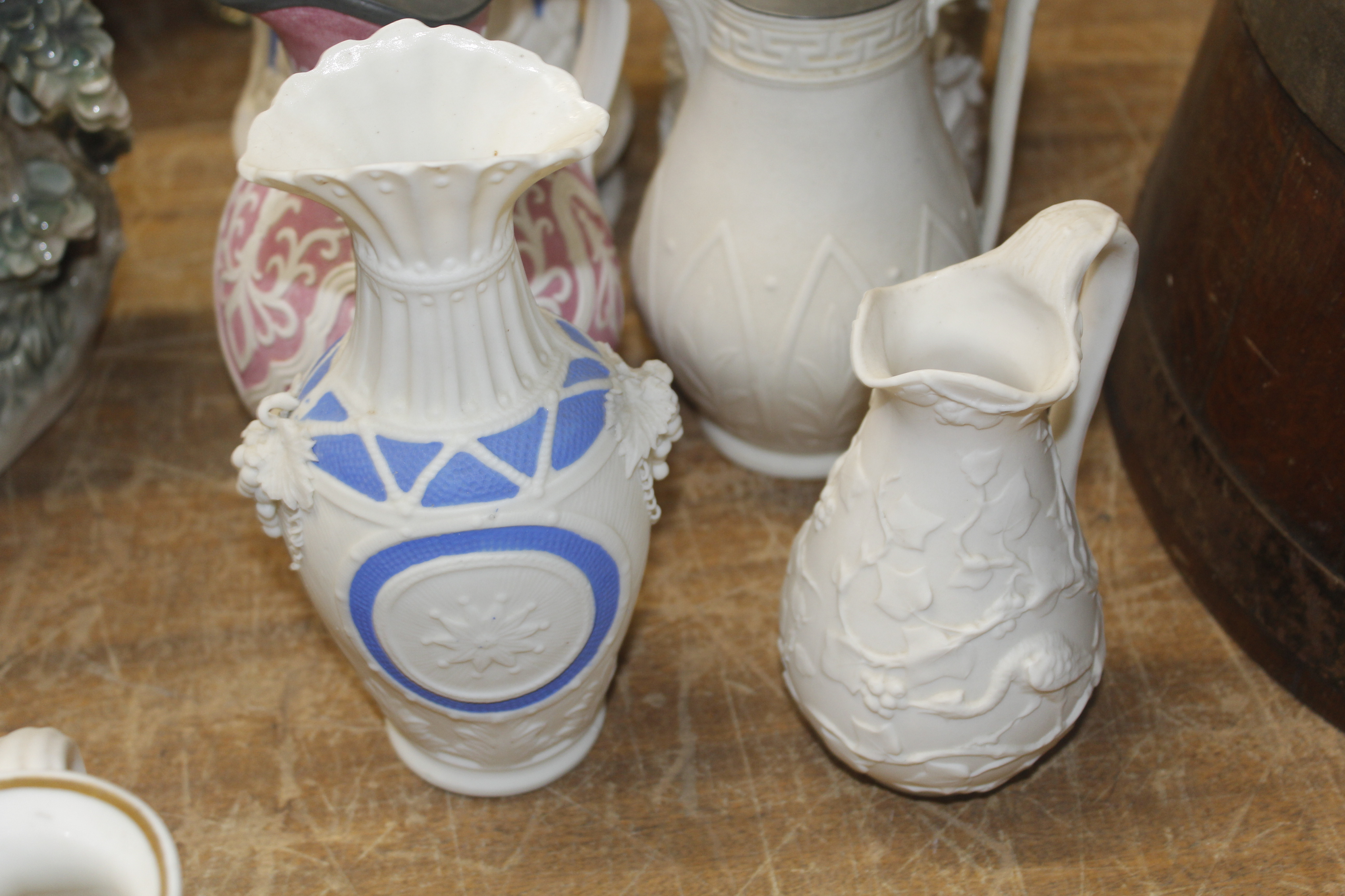 A quantity of Clarion Ware jugs, two having pewter - Image 6 of 14
