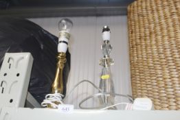 Two table lamps