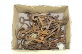 A box of vintage keys