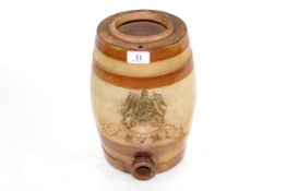 A Victorian rum barrel