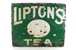An enamel sign on rolled iron base for 
