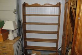 A pine open bookcase - vendor reports purchased fr