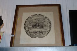 E.A.S Douglas pencil signed black and white print, a run of luck