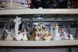 A collection of various ornaments and figurines, t