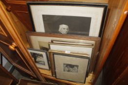 A quantity of various prints and etchings