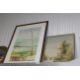 A Vincent, watercolour study depicting cows in the lake, together with a framed and glazed - Image 1 of 2