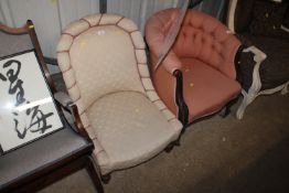 An upholstered nursing chair