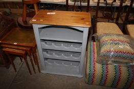 A part painted pine wine rack