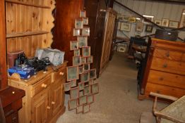A gilt framed mirror