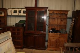 A 19th Century mahogany bookcase fitted single dra