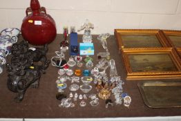 A quantity of Swarovski crystal ornaments and othe