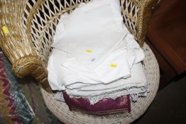 A quantity of various table napery etc.