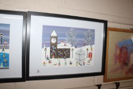 G Barker framed and glazed acrylic 'On a wonderful