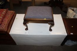 A white painted camphor wood storage box together