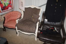 A French style upholstered armchair