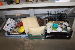 Six boxes containing various sundry items to inclu