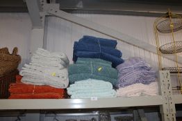 A quantity of various bath and hand towels