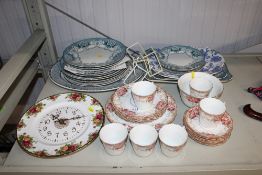 A quantity of various china to include F & Sons 'Douglas'; Kay Worcester & Co.; a Royal Albert '