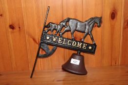 A reproduction bell in the form of a horse