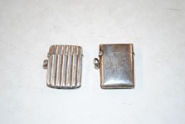 Two silver vesta cases