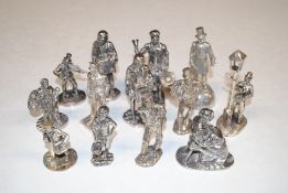 A collection of metal figures
