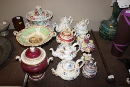 A quantity of 19th Century and later teapots, a so