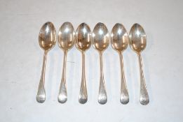 A set of six silver plated spoons