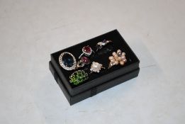 Seven lady's dress rings