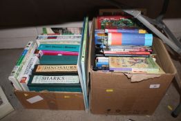 Two boxes of various books
