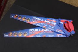 2X Spear & Jackson laser saws. V