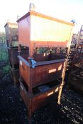 3x metal stillages with sheet metal sides, approx. 26