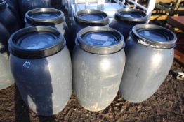 6x plastic drums.