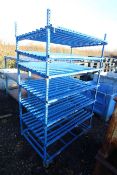 Metal adjustable seven tier storage rack.