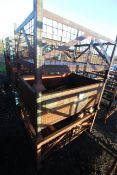3x metal stillages with mesh sides, approx. 37