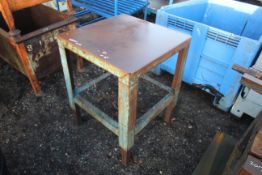 Metal workshop table, approx. 26