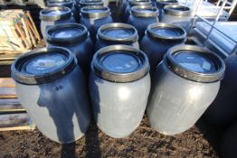 6x plastic drums.